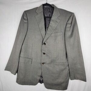 Ermenegildo Zegna Tan Black Sport Coat Suit Jacket Mens 42R